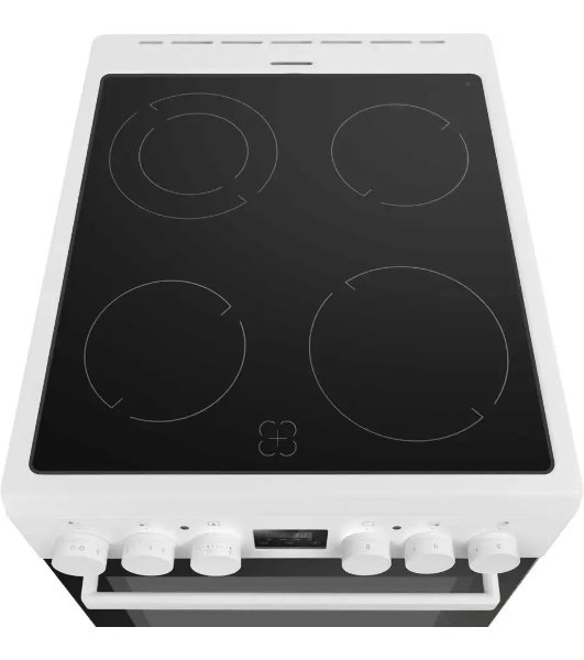 Плита электрическая Maunfeld MEC57CW08TD белый, конфорок 4 шт, духовка 59 л, 50 см x 85 см x 60 см