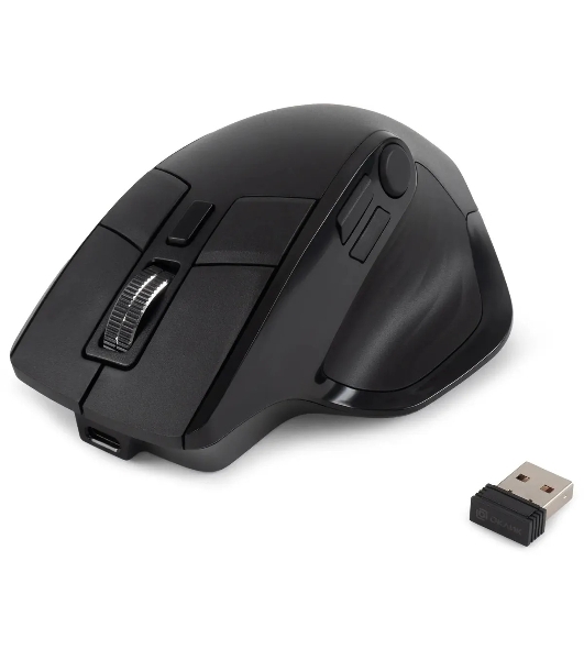 Мышь беспроводная Oklick 502MW черный, 2400 dpi, радиоканал, Bluetooth, USB, кнопки - 9