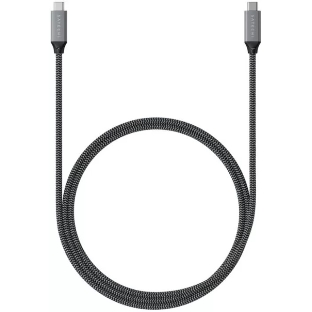 Кабель Satechi ST-U4C25M USB Type-C - USB Type-C 0.25м для зарядки и передачи данных (до 100W), серый космос