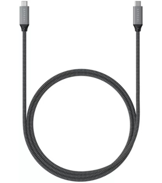 Кабель Satechi ST-U4C25M USB Type-C - USB Type-C 0.25м для зарядки и передачи данных (до 100W), серый космос