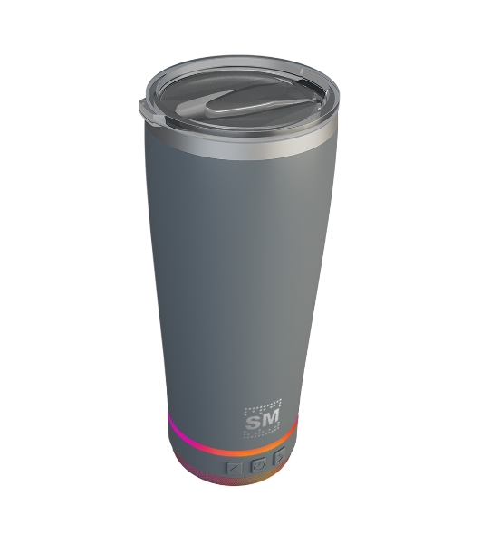 Термокружка с портативной колонкой Soundmax SM-TC001 серый