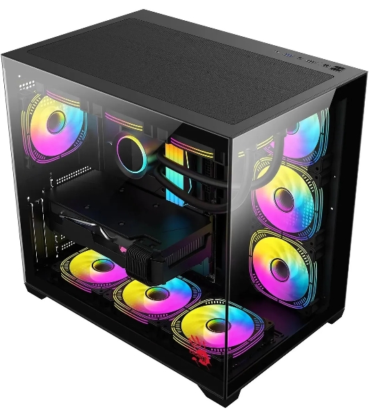 Компьютерный корпус Bloody CC-122 черный без БП ATX 10x120мм 1xUSB2.0 1xUSB3.0 audio
