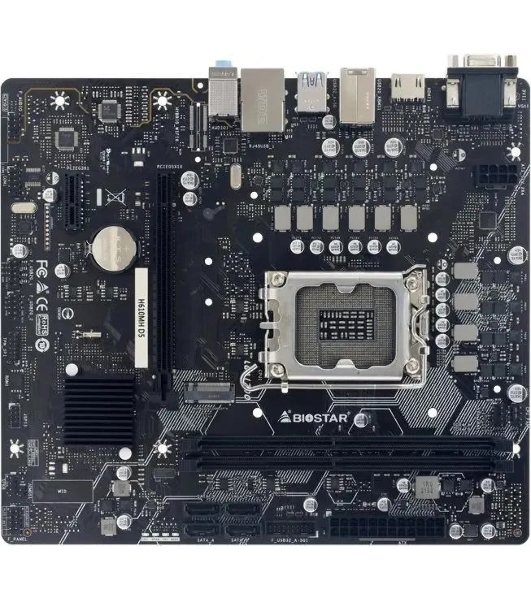 Материнская плата Biostar H610MH D5, LGA 1700, Intel H610, 2xDDR5, 4xSATA, 1xM.2 PCIe 3.0 x4, 1xPCIe 4.0 x16, 1xPCIe x1, 1xHDMI, 1xVGA, 1x 1Gb LAN, 4xUSB-A 2.0, 2xUSB 3.2 Gen 1, 3x3.5 мм, mATX