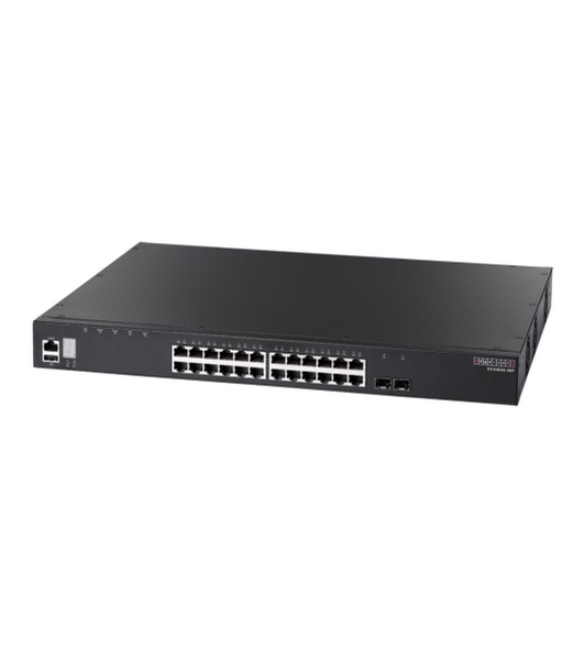 Коммутатор Edge-core ECS4620-28P, 24×1 Гбит/с + 2×10 Гбит/с SFP+ + слот расширения (2×10 Гбит/с SFP+), управляемый