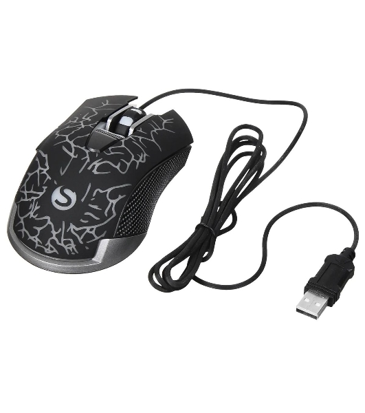 Мышь проводная SunWind SW-M705G черный, 3600 dpi, USB, кнопки - 6