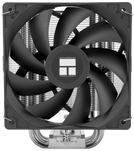 Кулер для процессора Thermalright Burst Assassin 120 SE черный/серебристый (4-pin PWM, 148мм, Al/Cu, 6x6мм, 1x120мм, 66.17CFM, 25.6dBA, 1550RPM, S: 1851/1700/1200/115X, AM5/AM4)