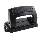 Дырокол Kw-Trio Classic Mini 09065BLACK, до 10 листов, металл черный, отверстий: 2, с линейкой, фото 1