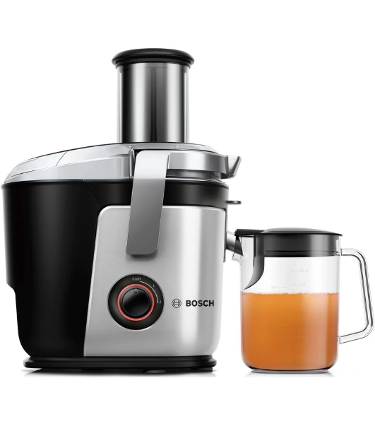 Соковыжималка Bosch MES4000 серебристый, центробежная, 1000 Вт, 1500 мл, механическое