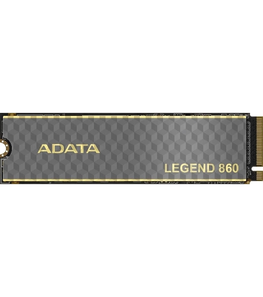 Накопитель SSD ADATA LEGEND 860, 500Gb, PCIe 4.0 x4, M.2 2280, NVMe, R/W 5000/3000, с радиатором