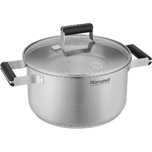 Кастрюля Rondell Bayoneta RDS-1808 5.1 л. d=24 см (с крышкой) стальной