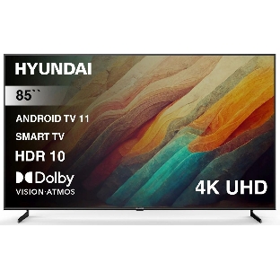 Телевизор Hyundai 85' H-LED85BU7007 черный LED UHD 60Hz Smart TV