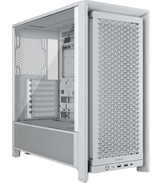 Компьютерный корпус без блока питания Corsair Frame 4000D, Midi-Tower, TG, no fan, 2xUSB-A 3.2, 1xUSB 3.2 Type-C, E-ATX, ATX, mATX, mITX White