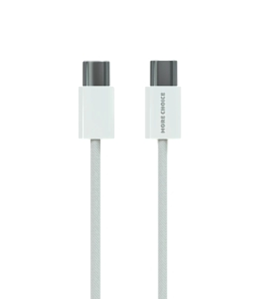 Кабель MORE CHOICE (4620202550378) K75a USB 3.0A PD 60W для Type-C Type-C нейлон 2м белый