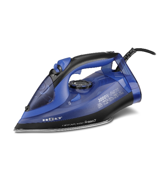 Утюг HOLT HT-IR-015-400 синий, 3000 Вт, 50 г/мин, 200 г/мин, 380 мл