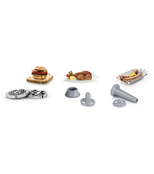 Мясорубка электрическая Bosch MFW2520W белый, 1500 Вт, 1.7 кг/мин, насадки - 4