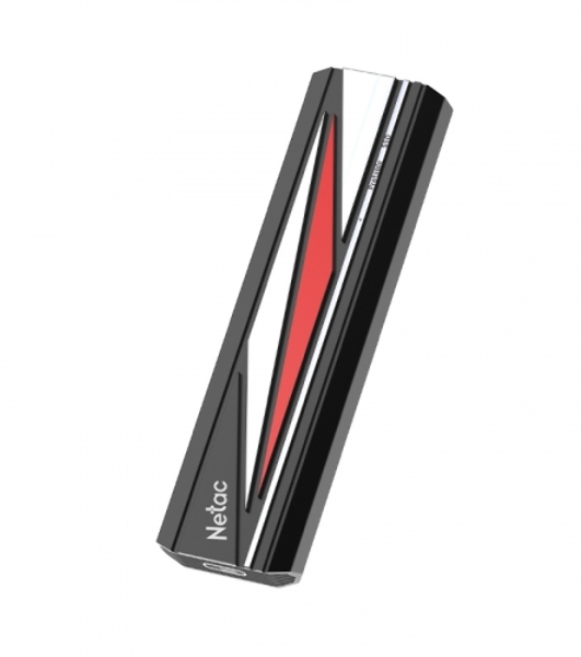 Внешний SSD Netac ZX20L, 256 Gb, USB 3.2 Gen 2x2 Type-C, R/W 2000/1800, черный
