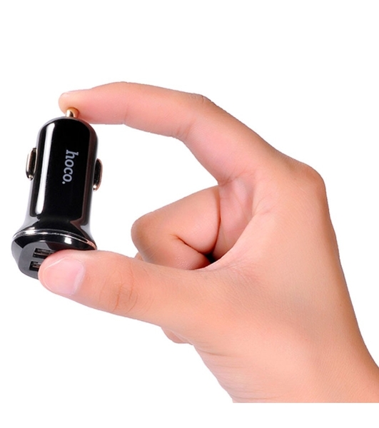 Автомобильная зарядка HOCO Z1 2xUSB, 2.1A, 11W, черный