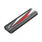 Внешний SSD Netac ZX20L, 2TB, USB 3.2 Gen 2 Type-C, R/W 2000/1800, черный/красный, фото 1