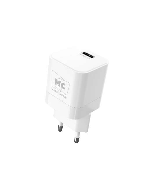 Сетевое зарядное устройство MORE CHOICE (4620202555854) NC86a 1Type-C 3.0A PD 20W для Type-C Type-C, белый