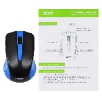 Мышь проводная Acer OMW011 черный/синий, 1200 dpi, USB, кнопки - 3, фото5