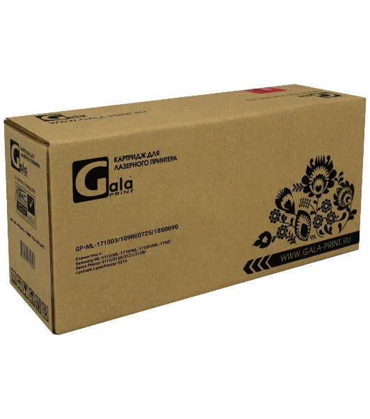 Картридж лазерный GalaPrint GP-ML-1710D3 черный (3000 стр) для Samsung ML-1500/1510/1510B/1520/1710/1710B/1710D/1710P/1740/1750/1755/SCX-4100/4016/4116/4216/4110/4210/SF560/565P/755P/Xerox 3115/3116/3120/3121/3130/PE16e/PE114e/Lexmark X215