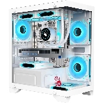 Компьютерный корпус Bloody BD-CC103 белый без БП mATX 7x120мм 1xUSB 2.0 1xUSB 3.0 audio bott PSU, фото 1