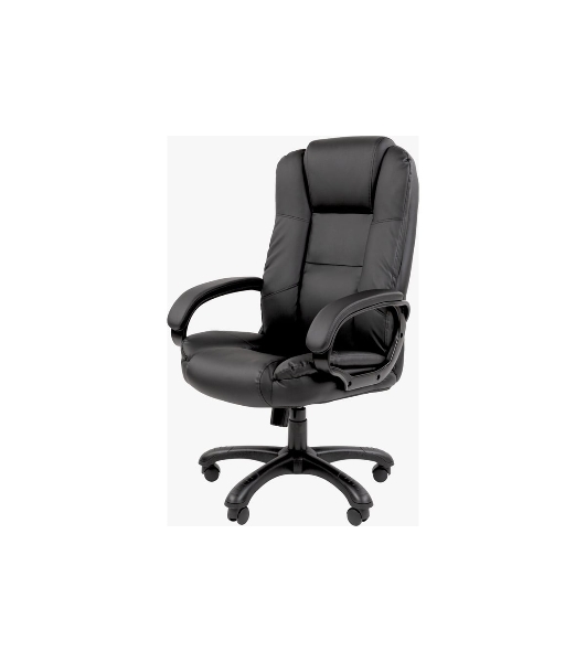 Кресло Chairman 600 черный, экокожа, 120 кг