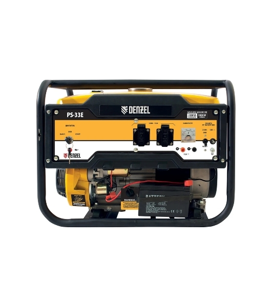 Электрогенератор бензиновый Denzel PS-33E, 3.3 кВт, 85 дБ, 48.5 кг