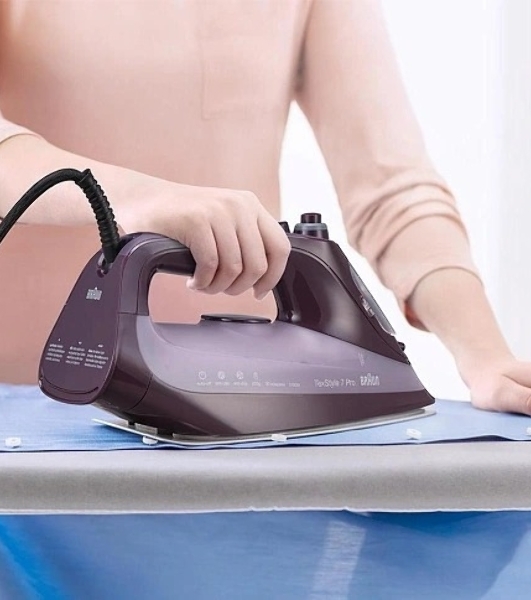 Утюг Braun SI7181VI сиреневый/фиолетовый, 3100 Вт, 50 г/мин, 230 г/мин, 300 мл
