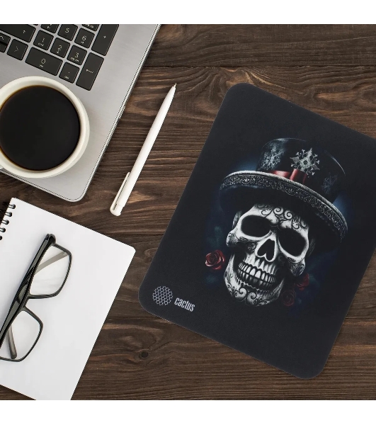 Коврик для мыши Cactus Scull 250x200x3мм (CS-MP-D05S)