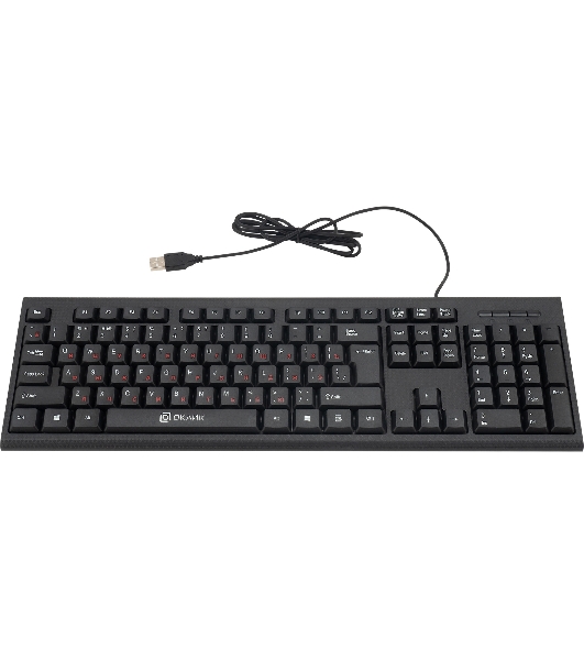 Комплект клавиатура+мышь Oklick 630M проводной, USB, 1600 DPI, чёрный