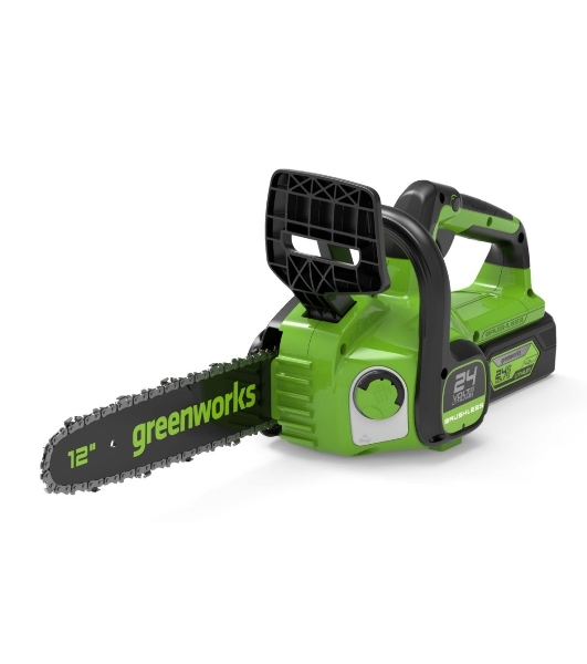 Цепная пила аккумуляторная GreenWorks GD24CS30K4, 24V, 30 см, бесщеточная, c АКБ 4 А·ч и ЗУ (2007007UB)