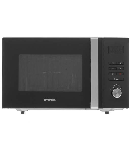 Микроволновая печь Hyundai HYM-M2062 черный, 23 л, 800 Вт, переключатели - кнопки, поворотный механизм