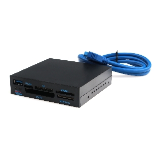Кард-ридер Gembird FDI2-ALLIN1-03-B/черный/TF/SD/MS/CF/XD SDHC/USB 3.0/пластик