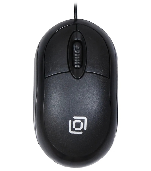 Мышь проводная Oklick 105S черный, 800 dpi, USB, кнопки - 3