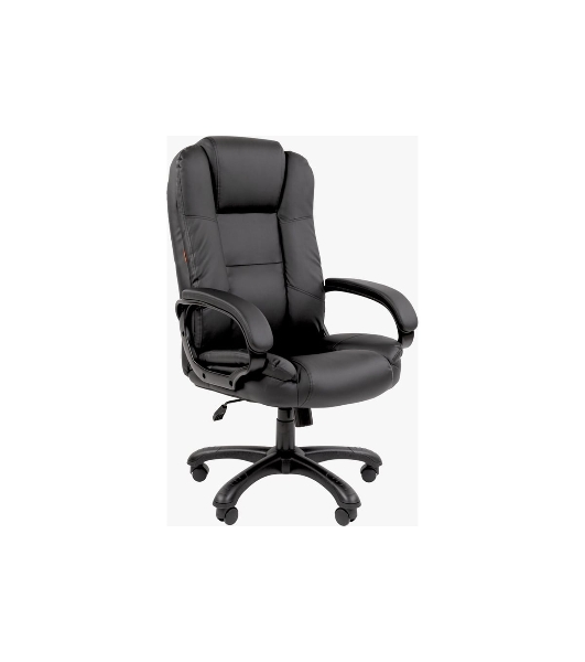 Кресло Chairman 600 черный, экокожа, 120 кг