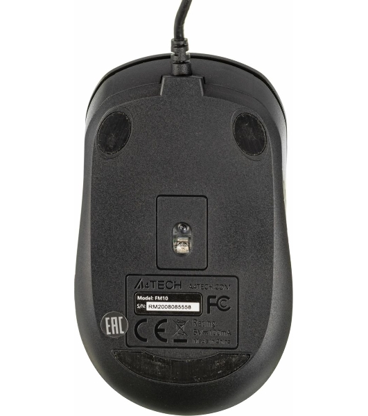 Мышь проводная A4Tech Fstyler FM10 черный/серый, 1600 dpi, USB, кнопки - 4