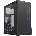 Корпус Foxline FL-728TG-U3C, Mini-Tower, чёрный, фото 1
