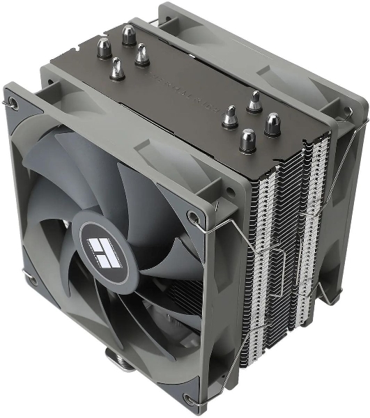 Кулер для процессора Thermalright Assassin Spirit 120 V2 серебристый/черный/серый (4-pin PWM, 154мм, Al/Cu, 4x6мм, 1x120мм, 66.17CFM, 25.6dBA, 1500RPM, S: 1851/1700/1200/115X, AM5/AM4)