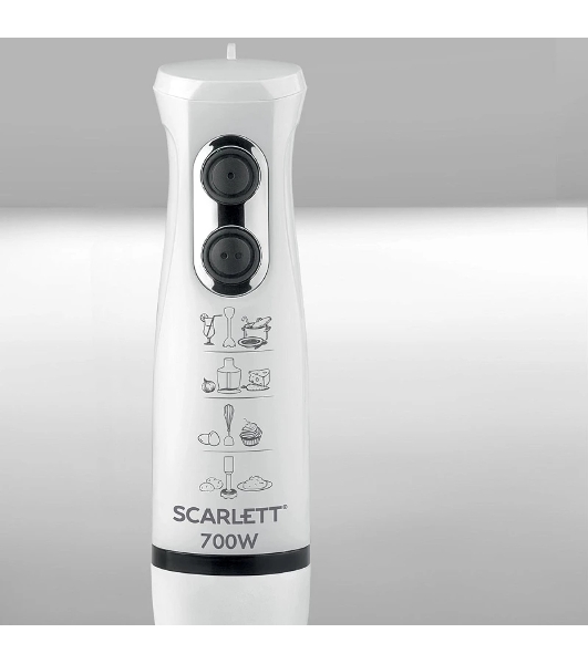 Блендер погружной Scarlett SC-HB42M33 белый, 700 Вт, 4 в 1