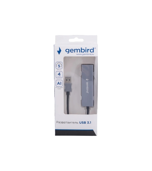 USB-концентратор Gembird UHB-C464, USB 3.0, USB 4 порта, USB