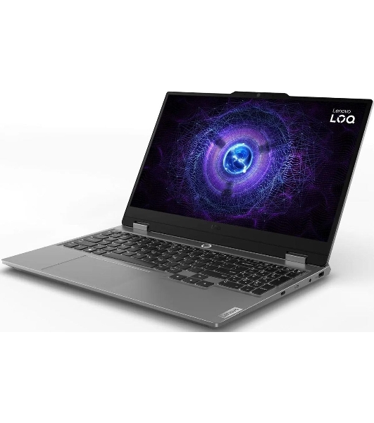 Ноутбук Lenovo LOQ 15IRX9 Core i5 13450HX 16Gb SSD512Gb NVIDIA GeForce RTX 3050 6Gb 15.6' IPS FHD (1920x1080) без ОС grey WiFi BT Cam (83DV0073PS)