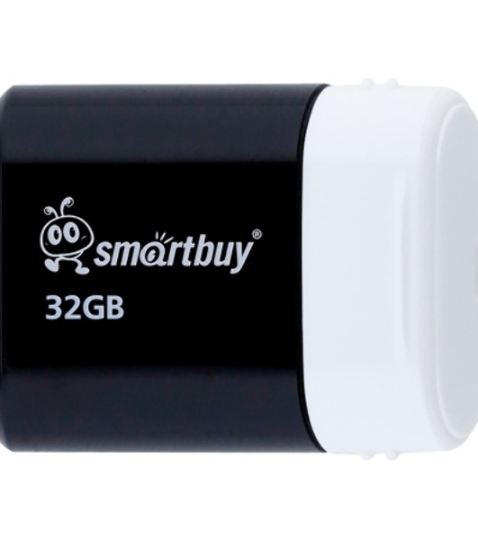 Флешка USB Smartbuy LARA Black (SB32GbLARA-K), 32Gb, USB 2.0, R/W 15/5, черный/белый