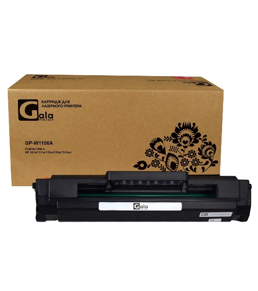 Картридж GalaPrint GP-W1106A (№106A) для принтеров HP 107a/107w/135w/135a/137fnw (для аппаратов, выпущенных после 01.11.2021г.) 1000 копий