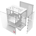 Компьютерный корпус Bloody BD-CC103 белый без БП mATX 7x120мм 1xUSB 2.0 1xUSB 3.0 audio bott PSU, фото8