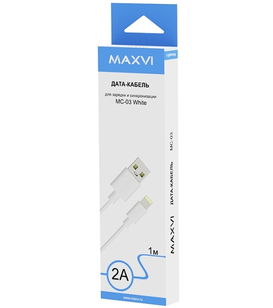 Кабель Maxvi MC-03 белый