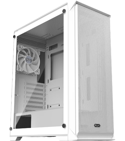 Корпус без блока питания Raijintek ARCADIA 41, Midi-Tower, TG, 1x120мм, 2xUSB-A 3.0 + 1xUSB-C, ATX, mATX, mITX White