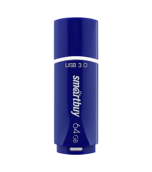 Флешка USB Smartbuy CROWN BLUE (SB64 GbCRW-Bl), 64 Gb, USB 3.0, R/W 75/25, синий