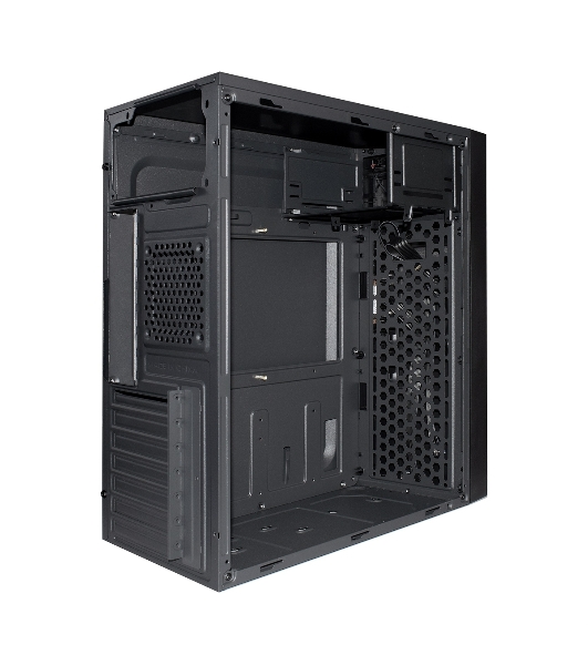 Компьютерный корпус Miditower ExeGate AA-440-UNS350 (ATX, БП UNS350 с вент. 12см, 2хUSB, аудио, черный)