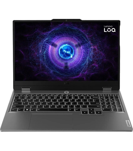 Ноутбук Lenovo LOQ 15IRX9 Core i5 13450HX 16Gb SSD512Gb NVIDIA GeForce RTX 3050 6Gb 15.6' IPS FHD (1920x1080) без ОС grey WiFi BT Cam (83DV0073PS)